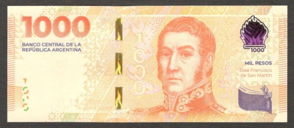 New Argentina 1000 1,000 Pesos Jose Francisco de San Martin 2023 UNC