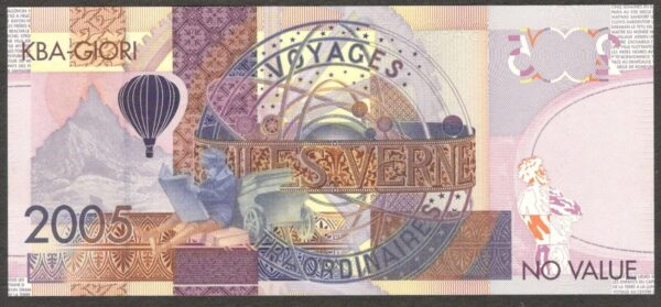 Test Note KBA Giori Switzerland Jules Verne 2005 UNC - Image 2