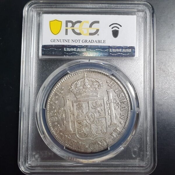 RARE Assayer Mexico Colonial 8 Reales Ferdinand VII 1810 Mo TH PCGS XF Details - Image 4
