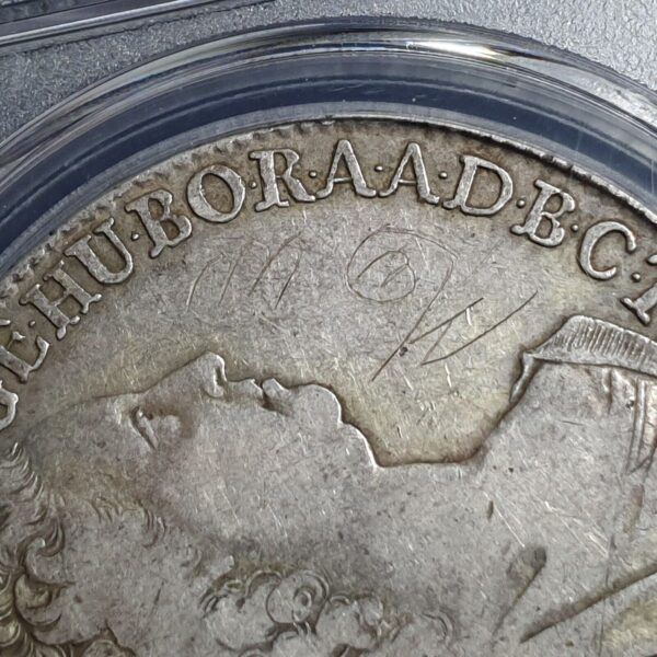 Austria 1 Thaler Taler Maria Theresia 1758 .X. Javanese Script PCGS VF - Image 2