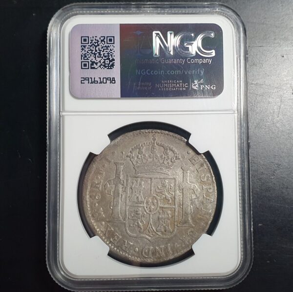 Mexico Spanish Colonial 8 Reales Carol Carolus IIII 1801 Mo FT NGC VF Details - Image 4