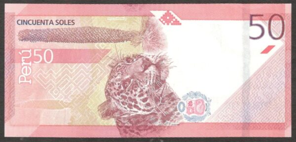 Peru 50 Nuevo Soles Jaguar P-198 2019 UNC - Image 2