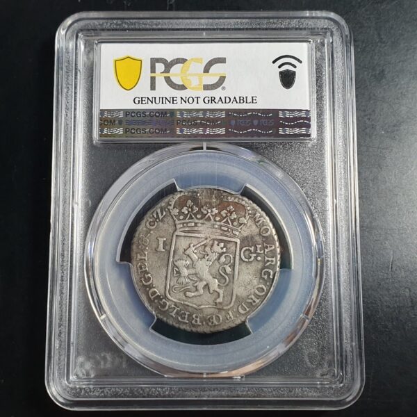 Madura Island Netherlands Indies 1 Gulden Madura Star C/M 1795 PCGS VF Details - Image 5