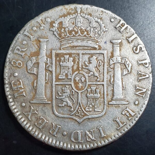Peru  Spanish Colonial 8 Reales Carol Carolus IIII 1795 LME IJ Lima Mint