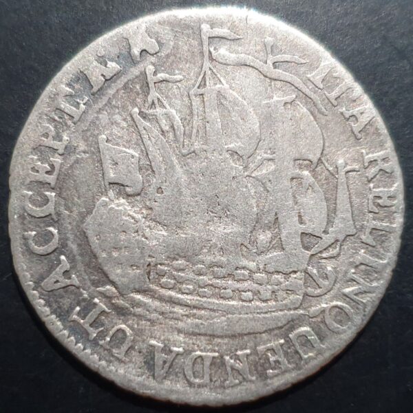 Netherlands 6 Stuiver Scheepjesschelling Zeeland Zeelandia 1792 Silver Fine