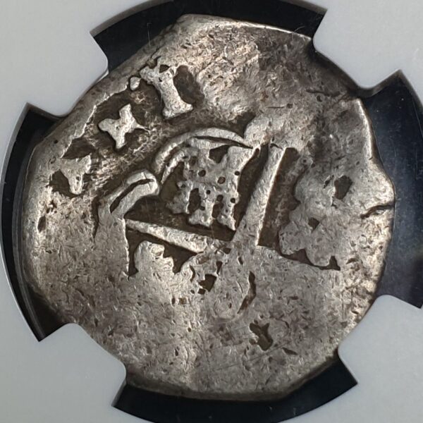 Spain 4 Reales COB 13.52 gr Philip III 1598 - 1621 NGC VG DETAILS - Image 3