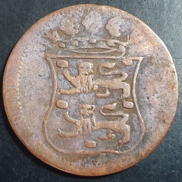 Netherlands East Indies VOC West Friesland Indonesia 1 One Duit 1731 VF - Image 2
