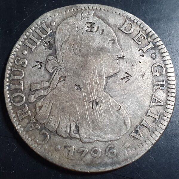 Netherlands Indies Madura Island Ducaton on Mexico 8 Reales 1811-54 VF