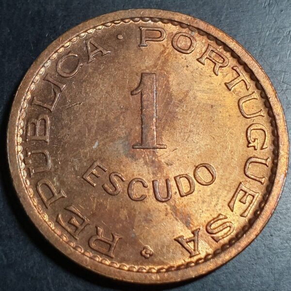 Timor 1 Escudos 1970 aUNC Luster - Image 2