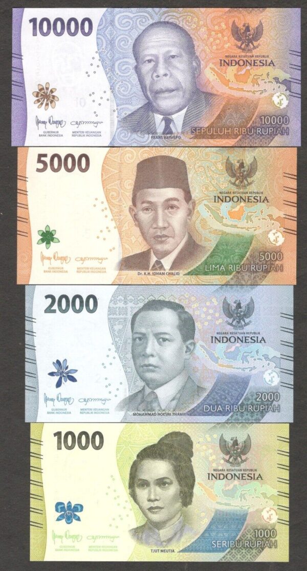 PREFIX AAA Set Indonesia 100000 50000 20000 10000 5000 2000 1000 Rupiah 2022 UNC - Image 6