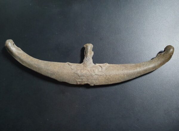 Palembang Sumatra Indonesia Tin Canoe / Boat Money Ornate ca 1100-1700's