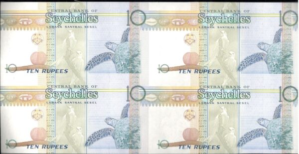 Seychelles 10 Rupees Uncut 2 x 2 P-42 2013 UNC - Image 2
