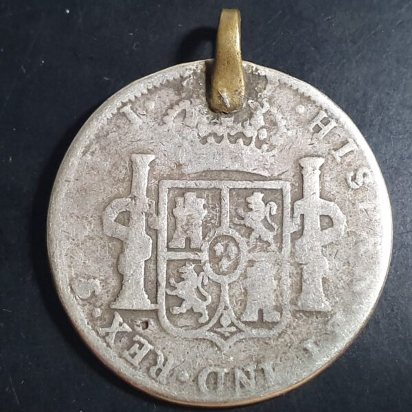 Bolivia Spanish Colonial 8 Reales Carol Carolus IIII 1807 PTS PI Potosi Mint - Image 2