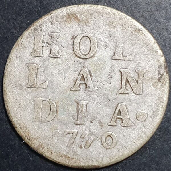 Provincial Dutch Netherlands Holland Hollandia 2 Stuiver 1770 Silver VG