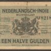 Netherlands Indies Indonesia 0.5 1/2 Gulden Muntbiljet P-102 1920 XF NET
