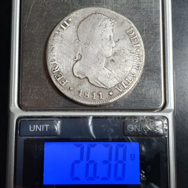 Peru Spanish Colonial 8 Reales Ferdin Ferdinand VII 1811 LME JP Lima Mint - Image 4