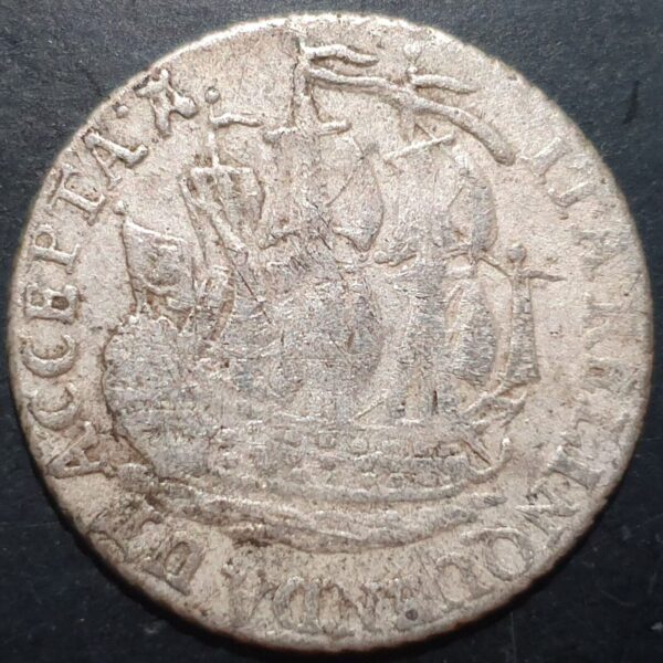 Netherlands 6 Stuiver Scheepjesschelling Zeeland Zeelandia 1793 Silver VG