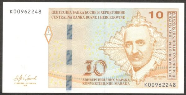 Bosnia Herzegovina 10 Convertible Maraka P-80 2024 UNC NEW DATE