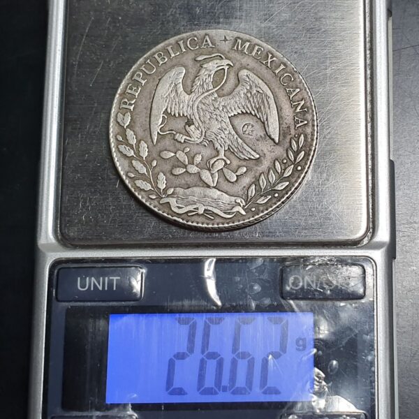 Mexico First Republic 8 Reales 1863 Mo TH Mexico City Mint - Image 4
