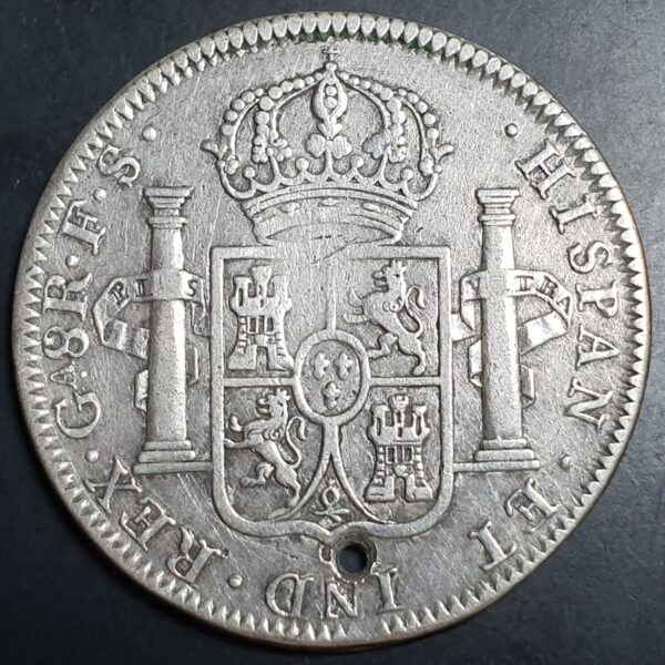 Mexico Spanish Colonial 8 Reales Ferdinand War of Independence VII 1818 Ga FS - Image 2