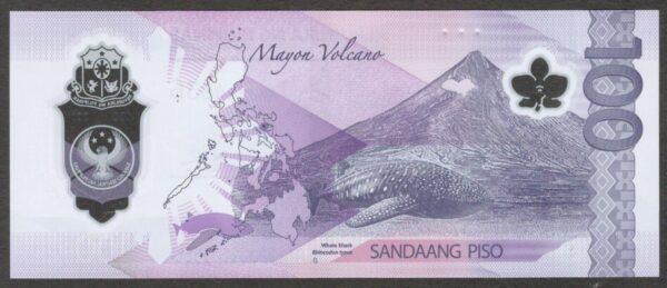NEW Philippines 100 Pesos Palawan Peacock Pheasant Polymer 2024 UNC - Image 2
