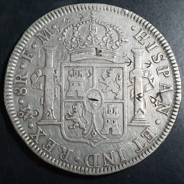 Mexico Spanish Colonial 8 Reales Carol Carolus III 1775 Mo FM Mexico City Mint - Image 2