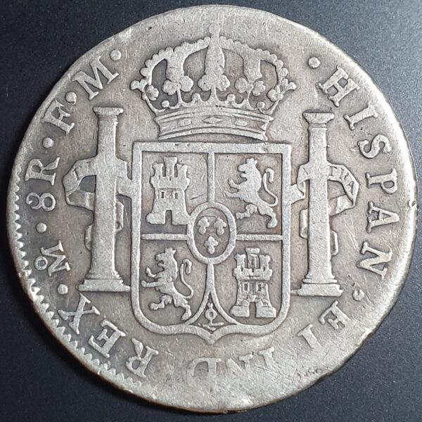 Mexico Spanish Colonial 8 Reales Carol Carolus IIII 1799 Mo FM Mexico City Mint - Image 2