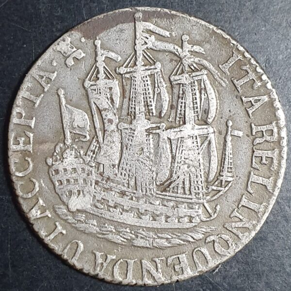 Netherlands 6 Stuiver Scheepjesschelling Zeeland 1769 XF Sharp Detail
