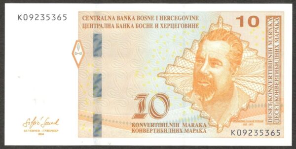 Bosnia Herzegovina 10 Convertible Maraka P-80 2024 UNC NEW