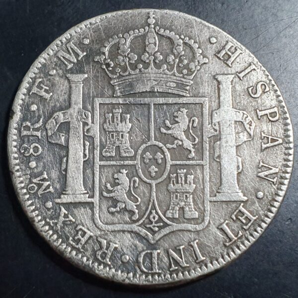 Mexico Spanish Colonial 8 Reales Carol Carolus III 1775 Mo FM Mexico City Mint - Image 2