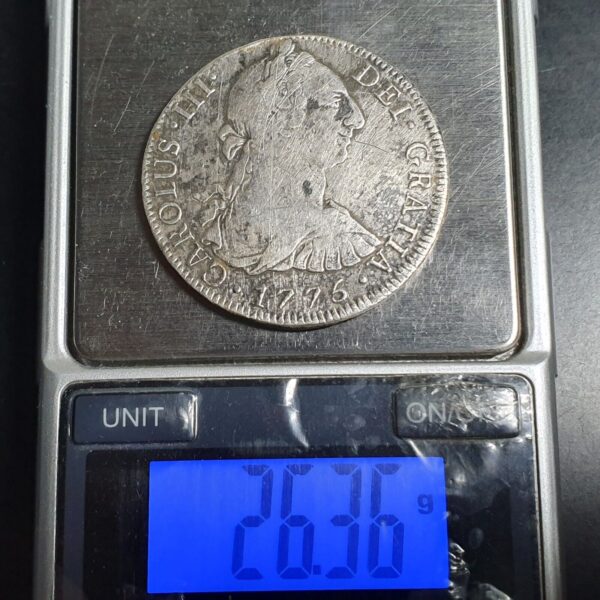 Mexico Spanish Colonial 8 Reales Carol Carolus III 1775 Mo FM Mexico City Mint - Image 4