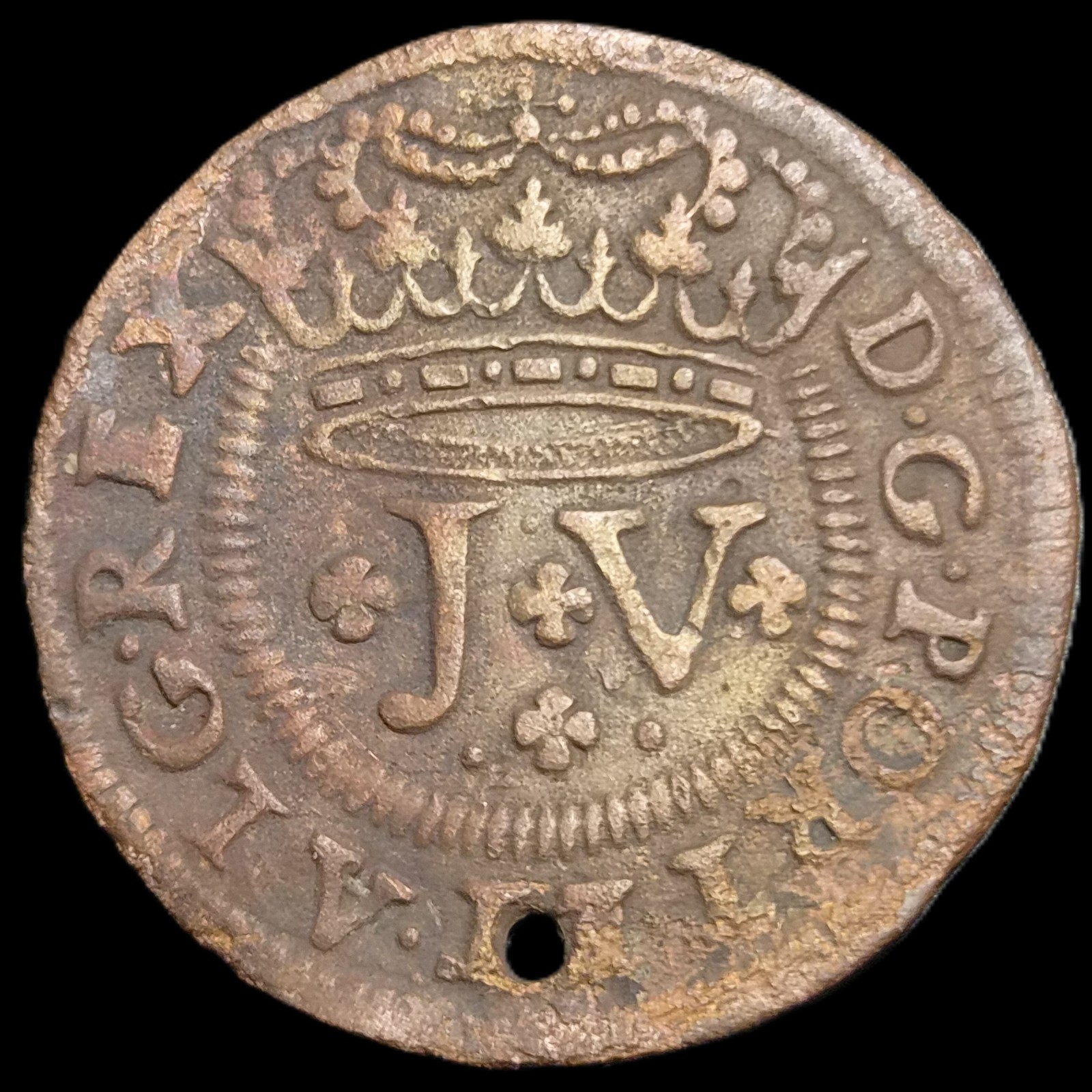 Portugal Joao V 3 Reis 1712 VF
