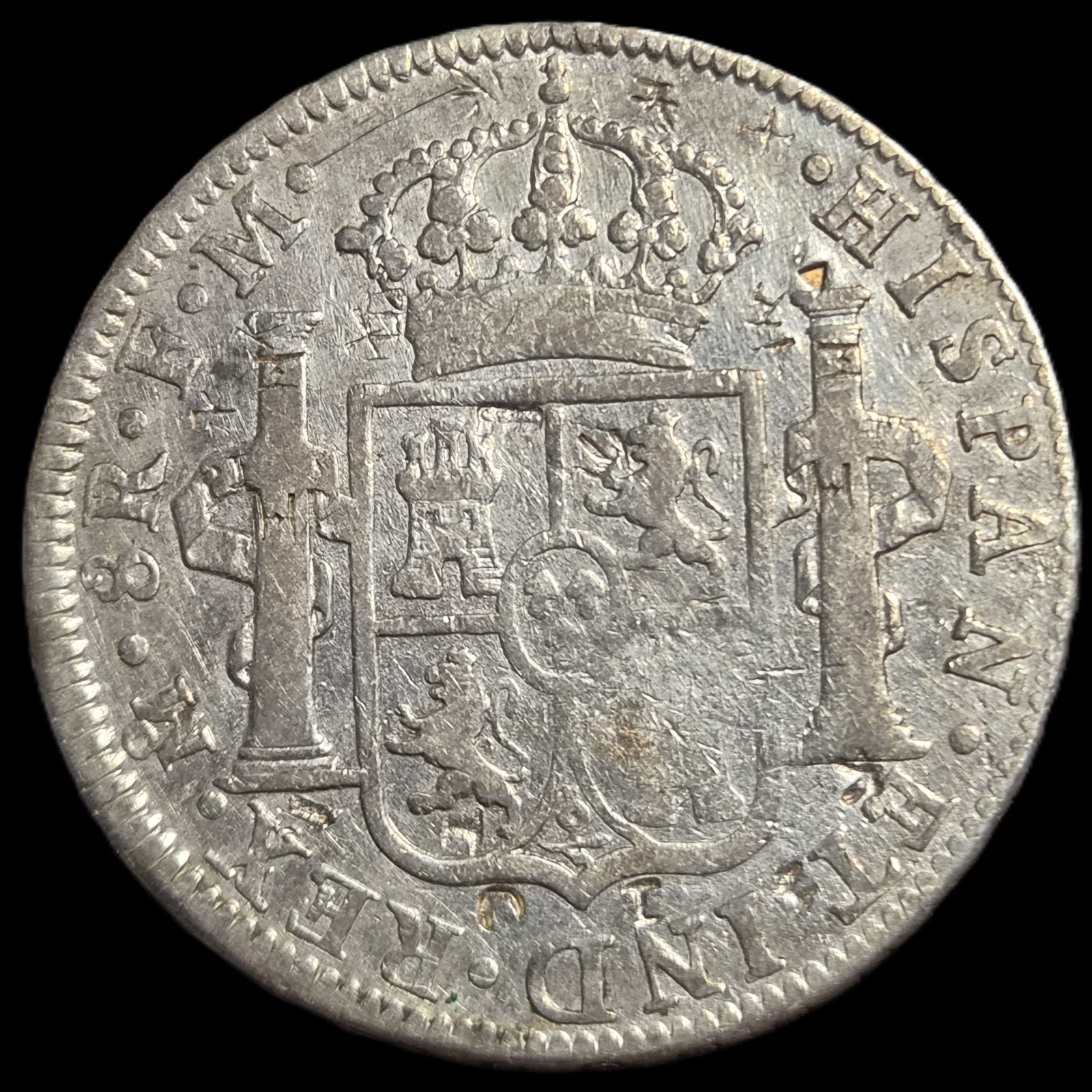 Mexico Spanish Colonial 8 Reales Carol Carolus IIII 1795 Mo FM MexicoCity Mint - Image 2