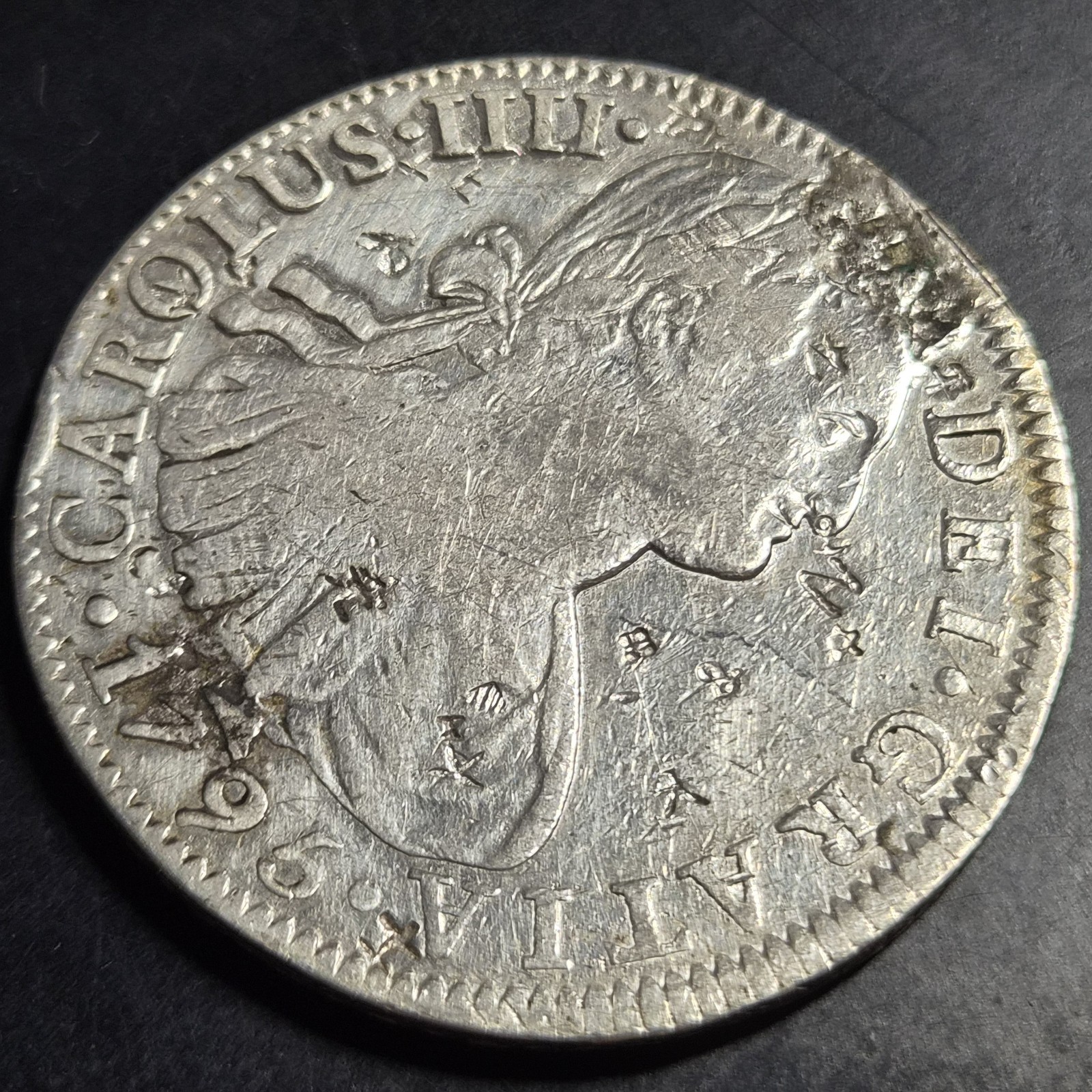 Mexico Spanish Colonial 8 Reales Carol Carolus IIII 1795 Mo FM MexicoCity Mint - Image 3