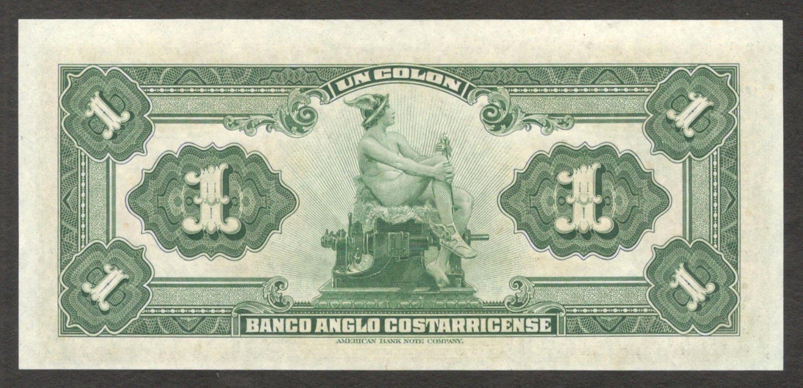 Costa Rica 1 Colon President José Rafael P-S121 1917 UNC - Image 2