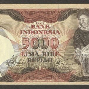 Indonesia 5000 5,000 Rupiah Fisherman P-114 1975 UNC