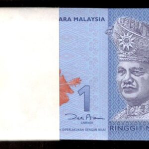 Malaysia Lot 100 Pcs Consecutive Bundle 1 Ringgit Zeti Aziz Sign. P-51a 2011 UNC