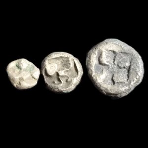 Indonesia Sailendra Kingdom Set 3 Pcs 1/4 1/2 1 Massa Silver 850-1150 AD