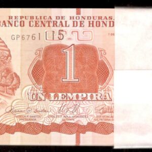 Honduras Lot 100 Pcs Consecutive Bundle 1 Lempira P-96 2022 UNC