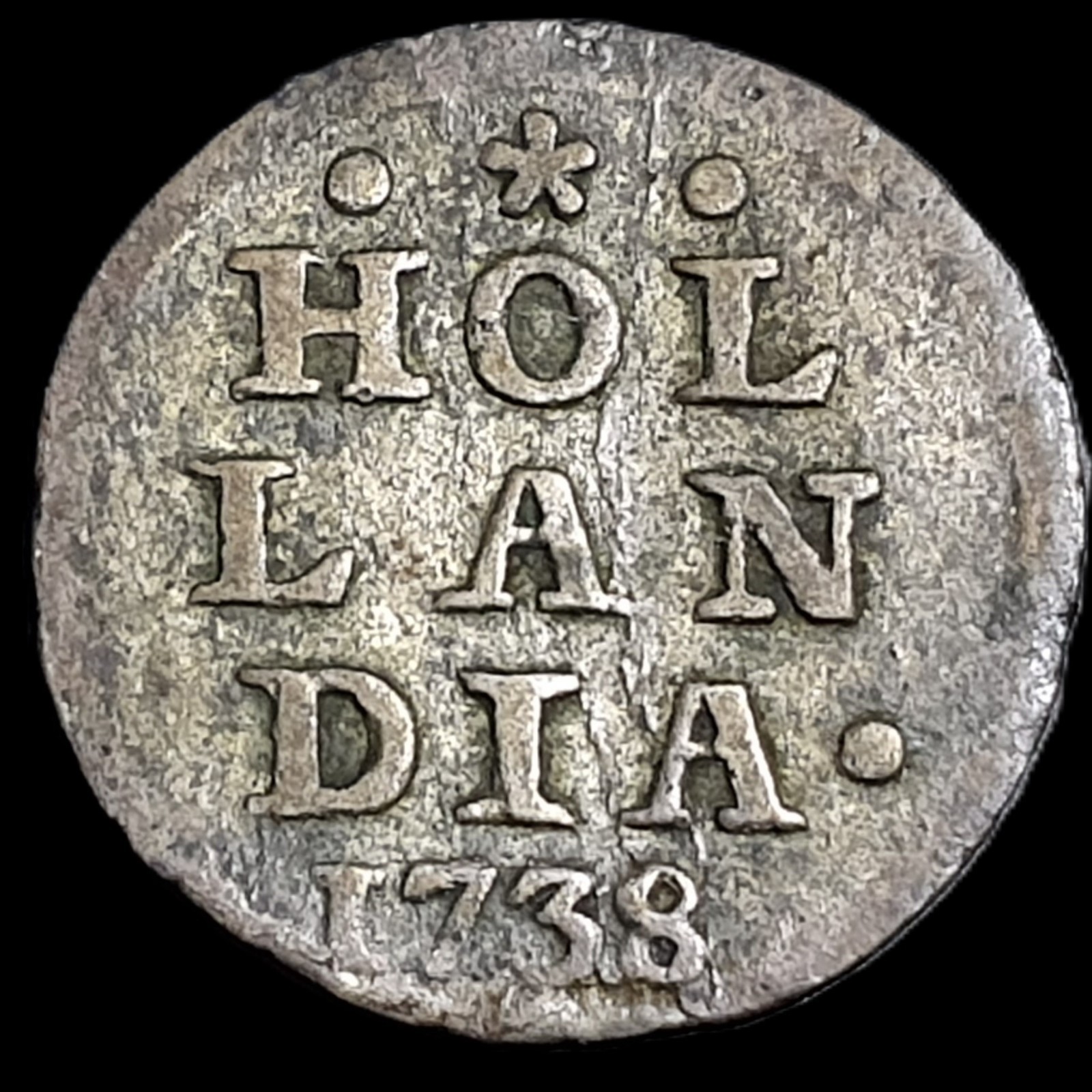 Provincial Dutch Netherlands Hollandia 1 Stuiver 1738 Silver VF