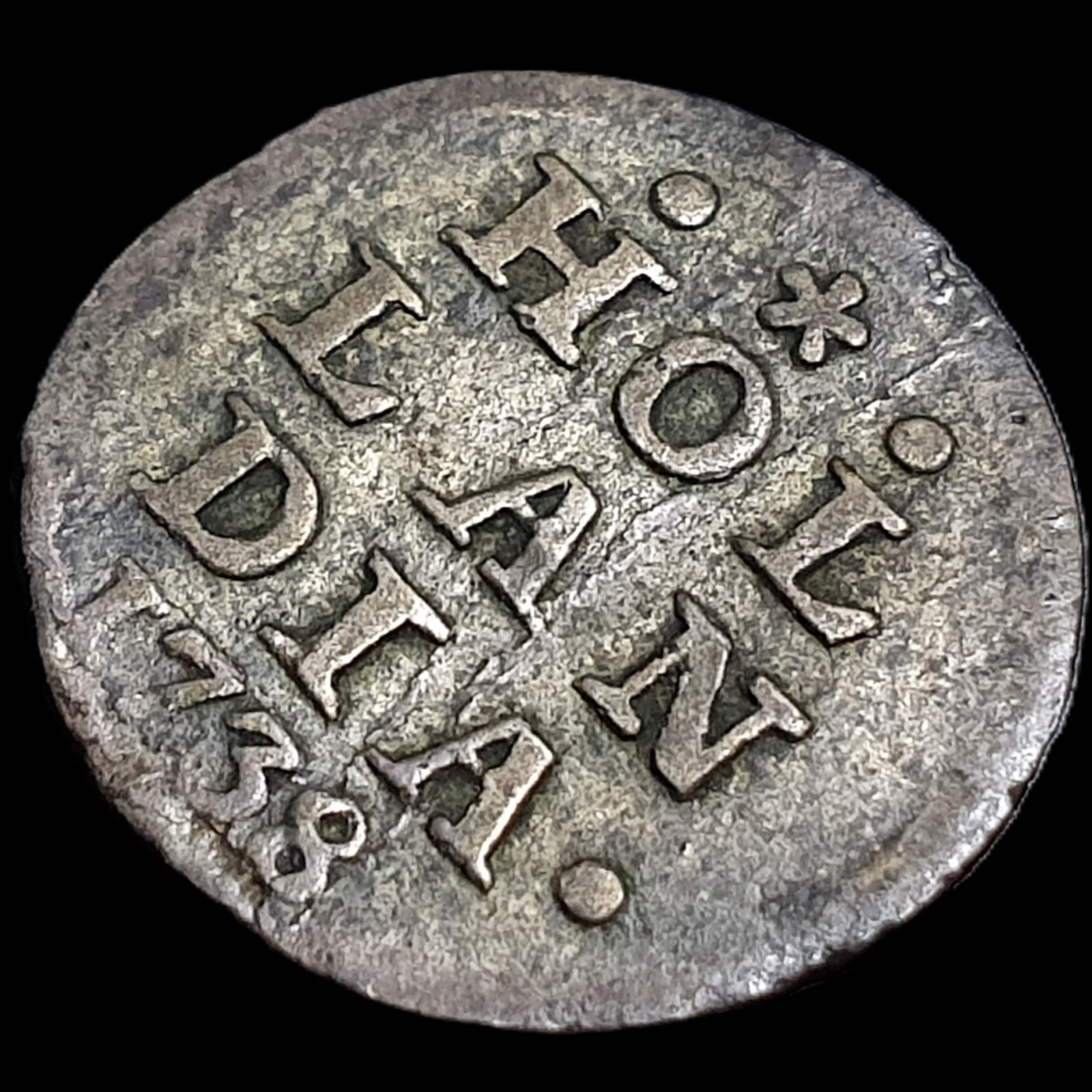 Provincial Dutch Netherlands Hollandia 1 Stuiver 1738 Silver VF - Image 3
