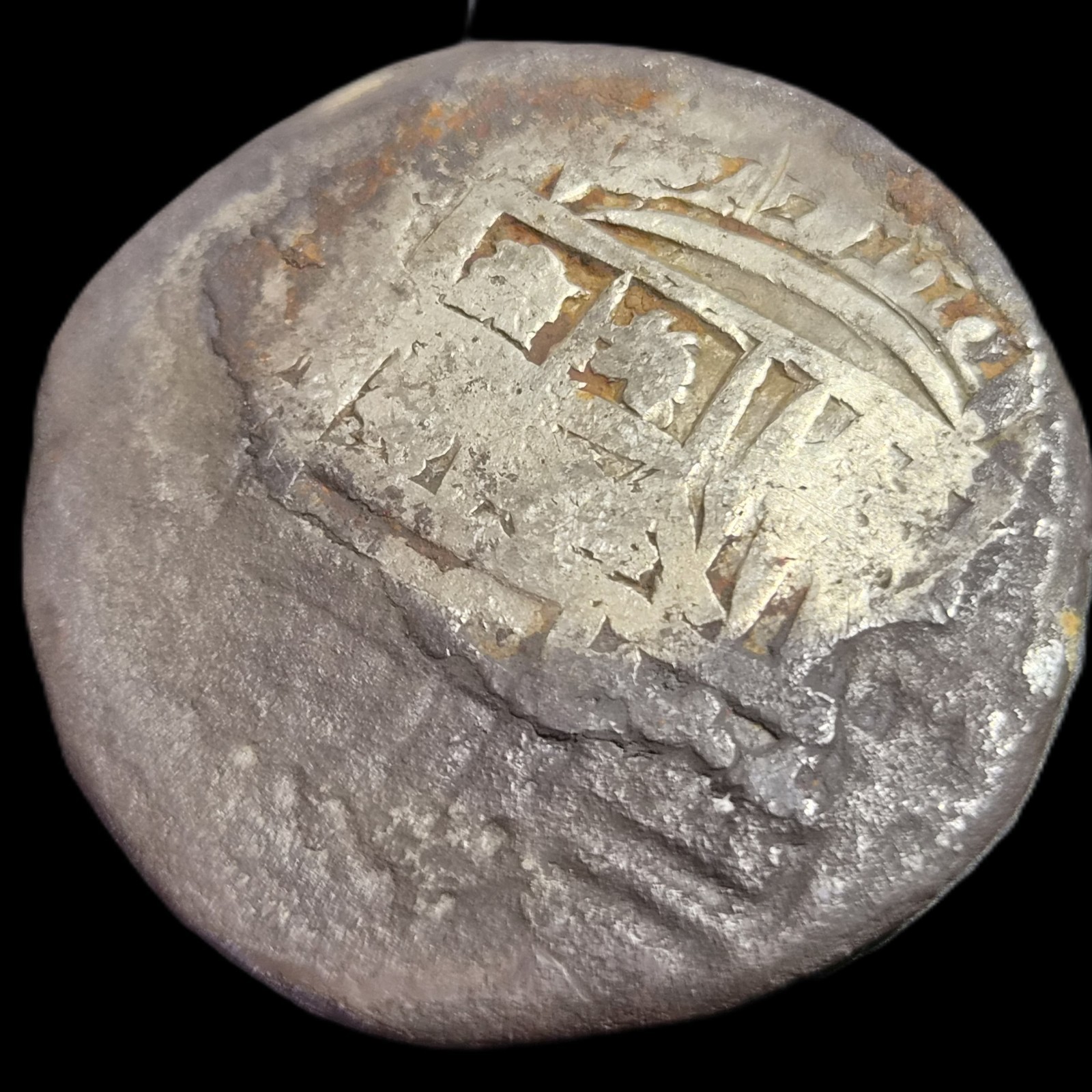 Mexico Spanish Colonial 8 Reales COB (17.34 gr) Contemporary Forg. /Ex Shipwreck - Image 3
