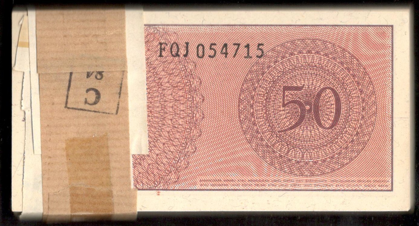Lot 96 Pcs Indonesia 50 Sen P-94 1964 UNC - Image 2