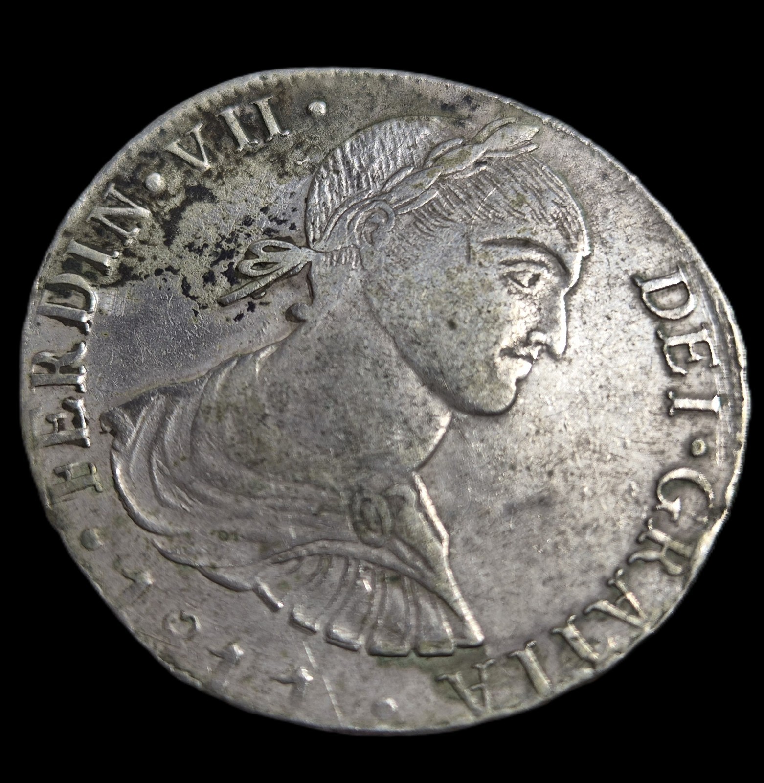 Peru Spanish Colonial 8 Reales Imaginary Bust Ferdinand VII 1811 LME JP LimaMint - Image 3