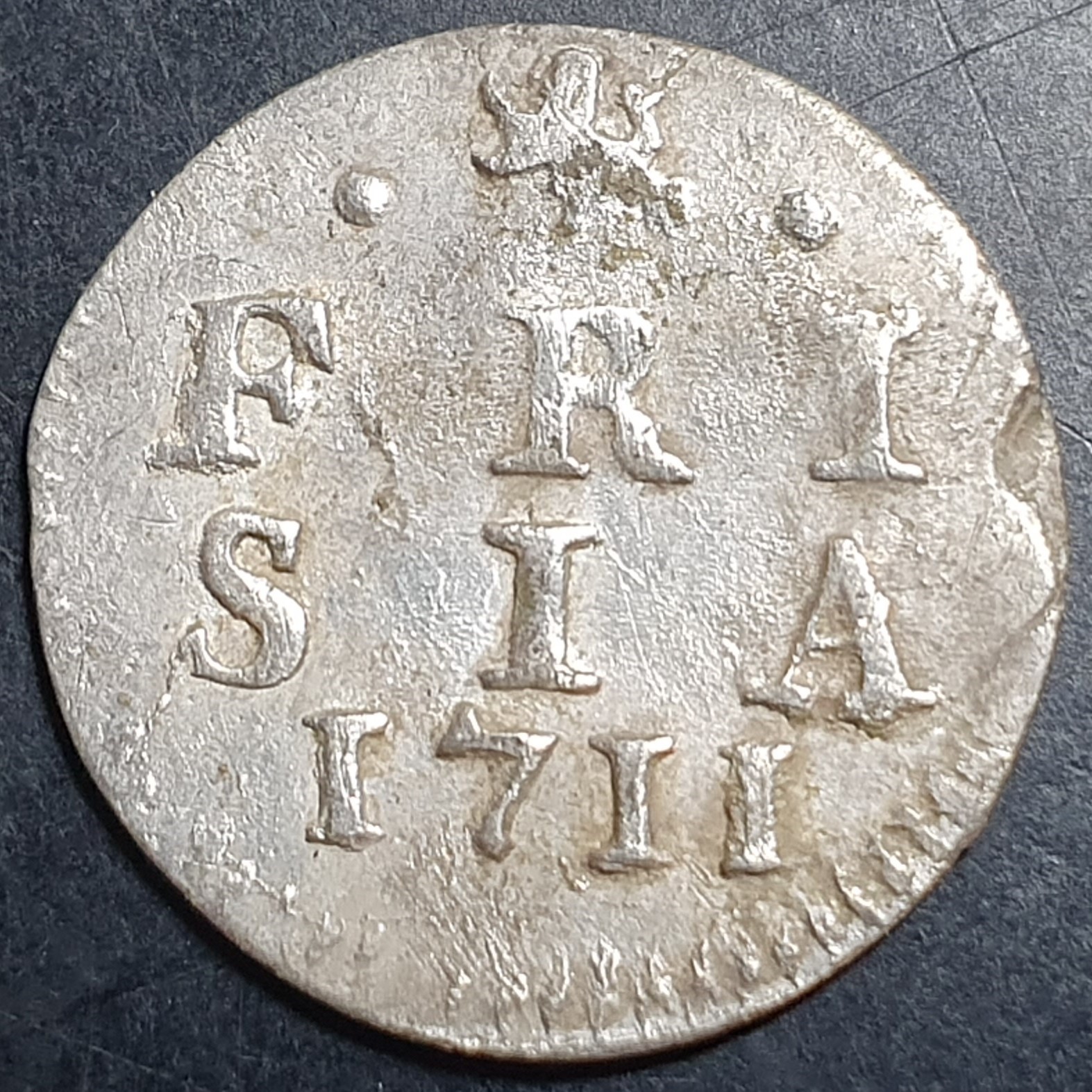 Provincial Dutch Netherlands West Friesland Frisia 2 Stuiver 1711 Silver VF