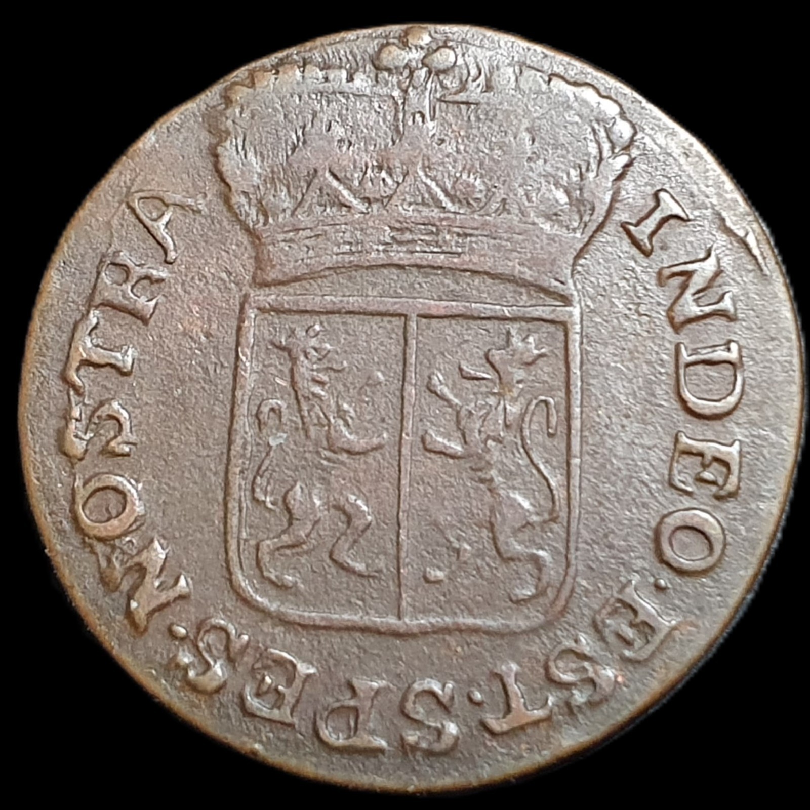 Netherlands East Indies VOC Gelderland Indonesia 1 One Duit 1791 Corn Mintmark - Image 2