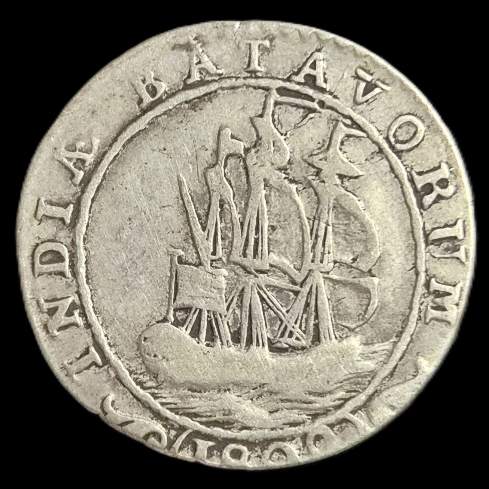 Netherlands Indies Batavian Republic 1/4 Gulden Batavorum 1802 VF