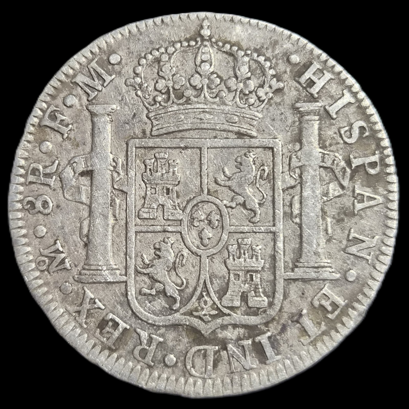 Mexico Spanish Colonial 8 Reales Carol Carolus IIII 1791 Mo FM Mexico City Mint - Image 2
