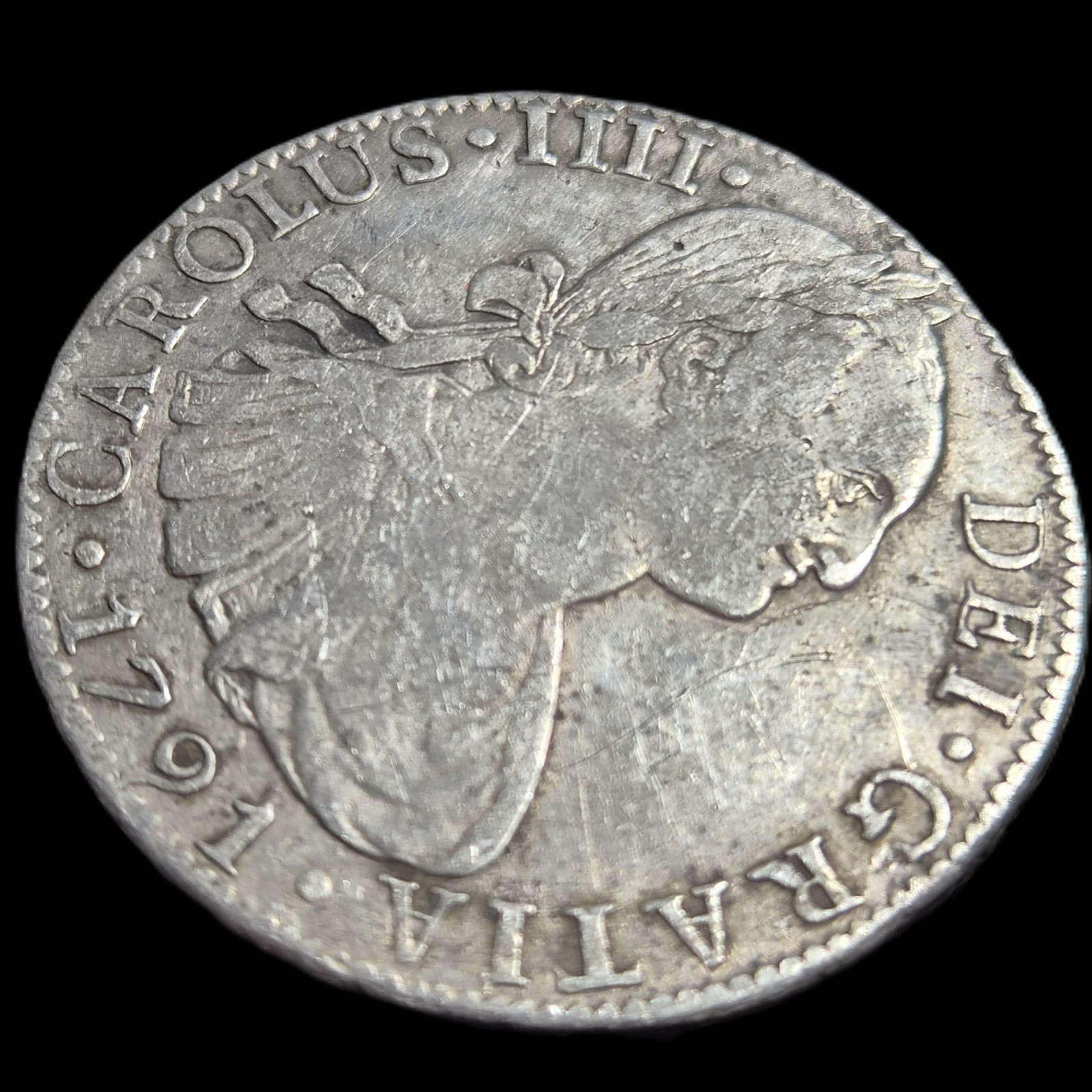 Mexico Spanish Colonial 8 Reales Carol Carolus IIII 1791 Mo FM Mexico City Mint - Image 3