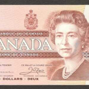 Canada 2 Dollars Queen Elizabeth II Thiessen & Crow P-94b 1986 UNC
